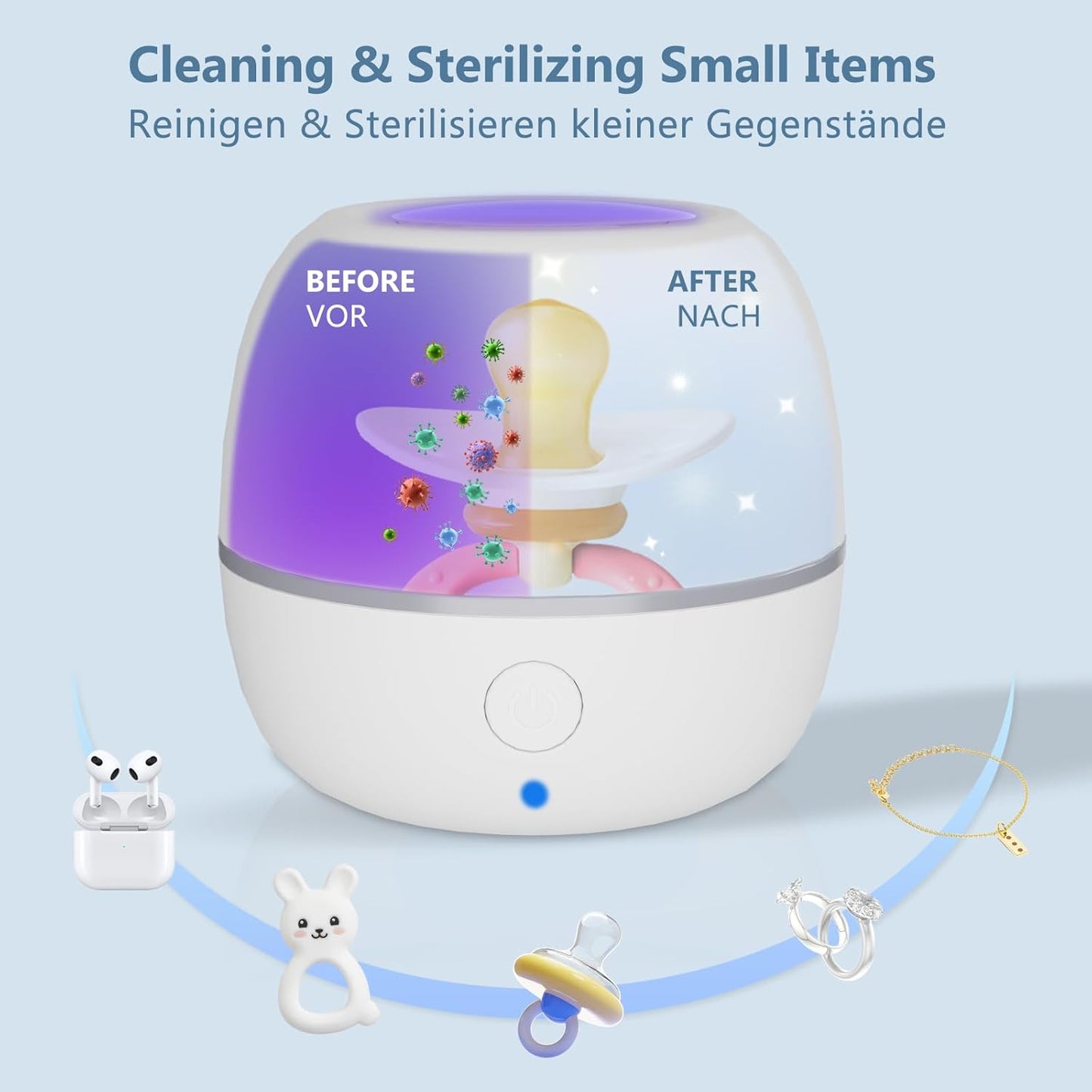 LittleNesti™ Portable UV-C Pacifier Sanitizer