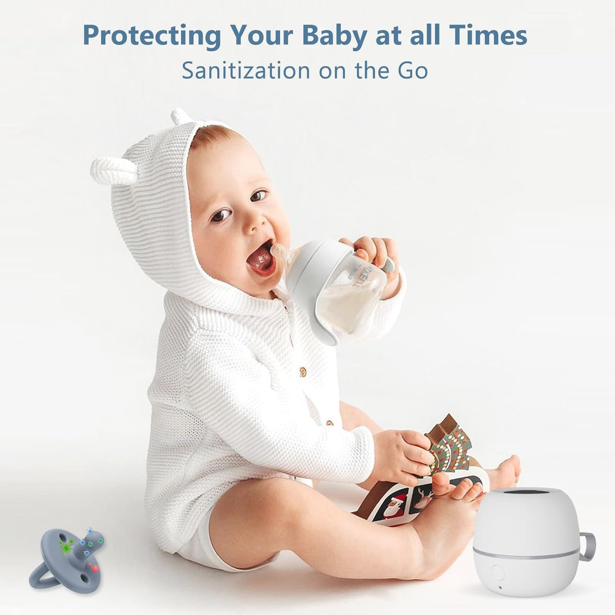 LittleNesti™ Portable UV-C Pacifier Sanitizer