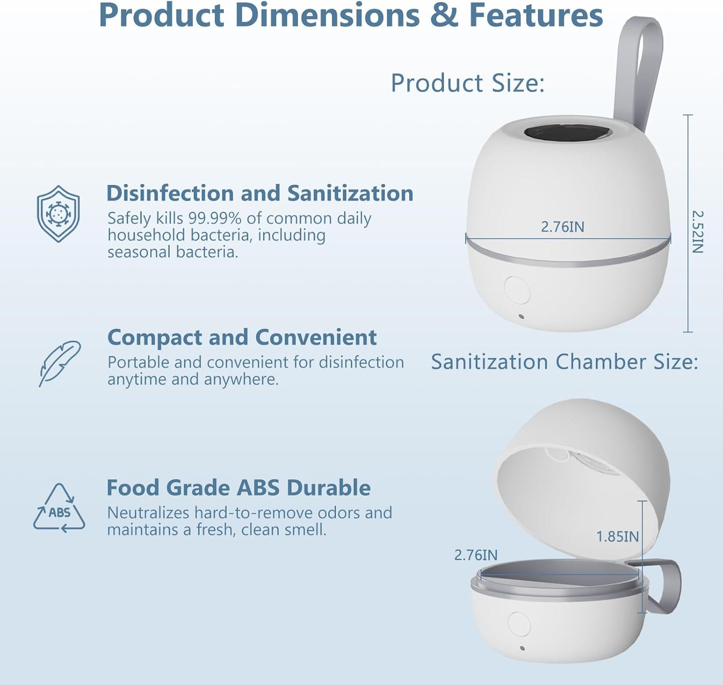 LittleNesti™ Portable UV-C Pacifier Sanitizer