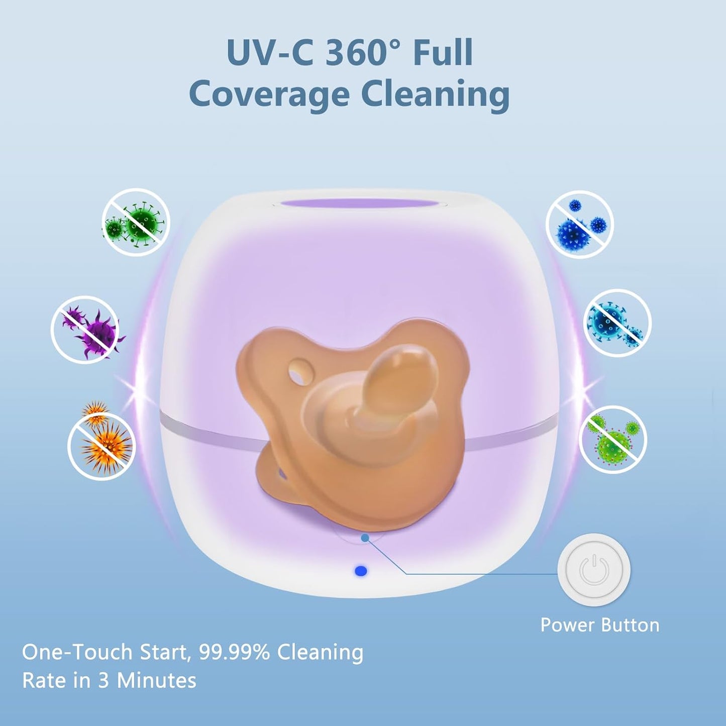 LittleNesti™ Portable UV-C Pacifier Sanitizer