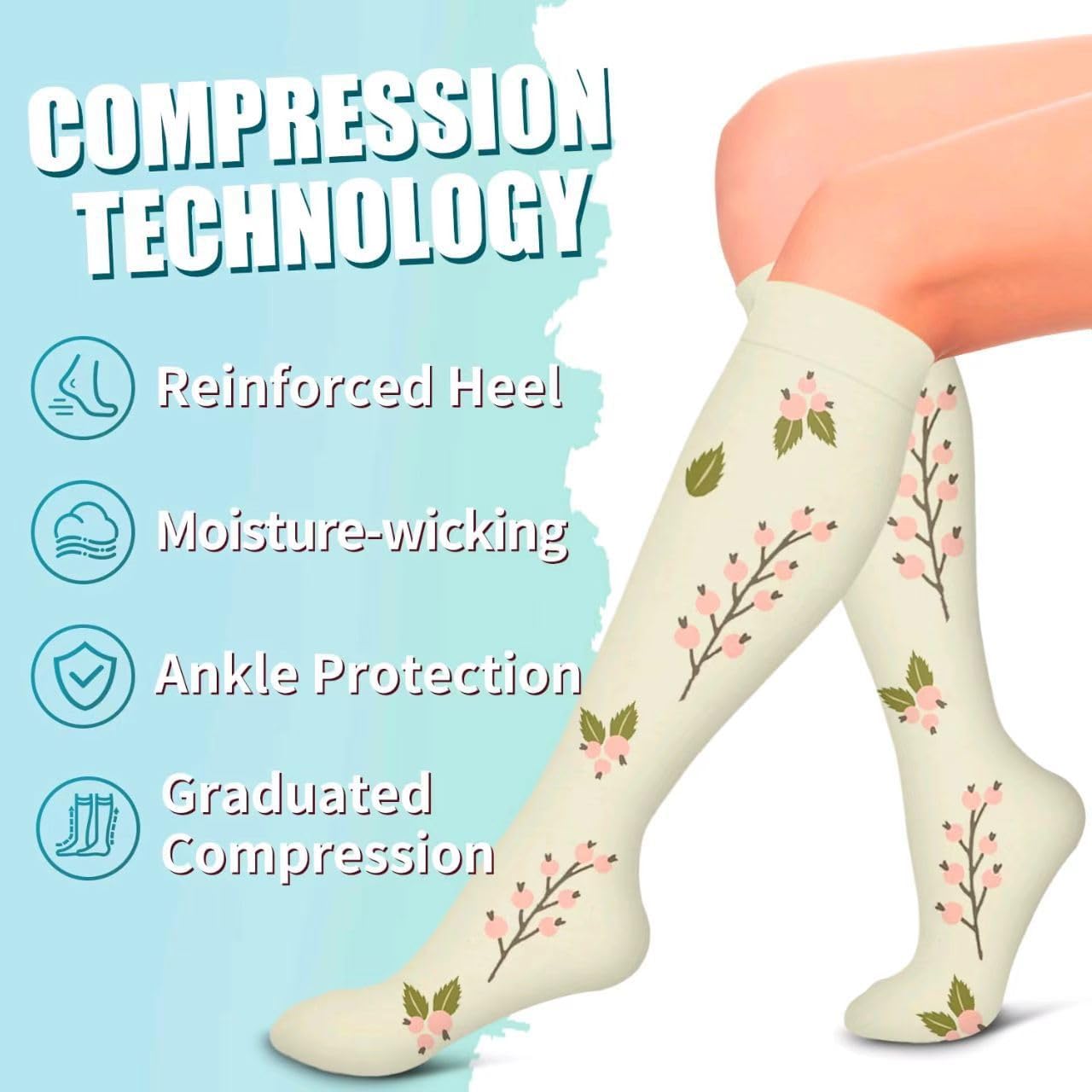 LittleNesti™ Premium Copper Compression Socks 6-Pack