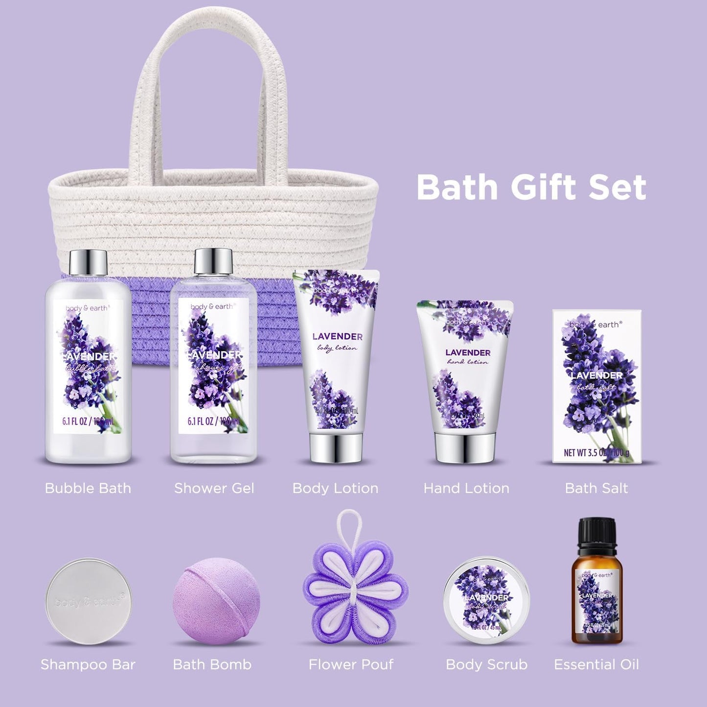 Lavender Postpartum Retreat Gift Basket