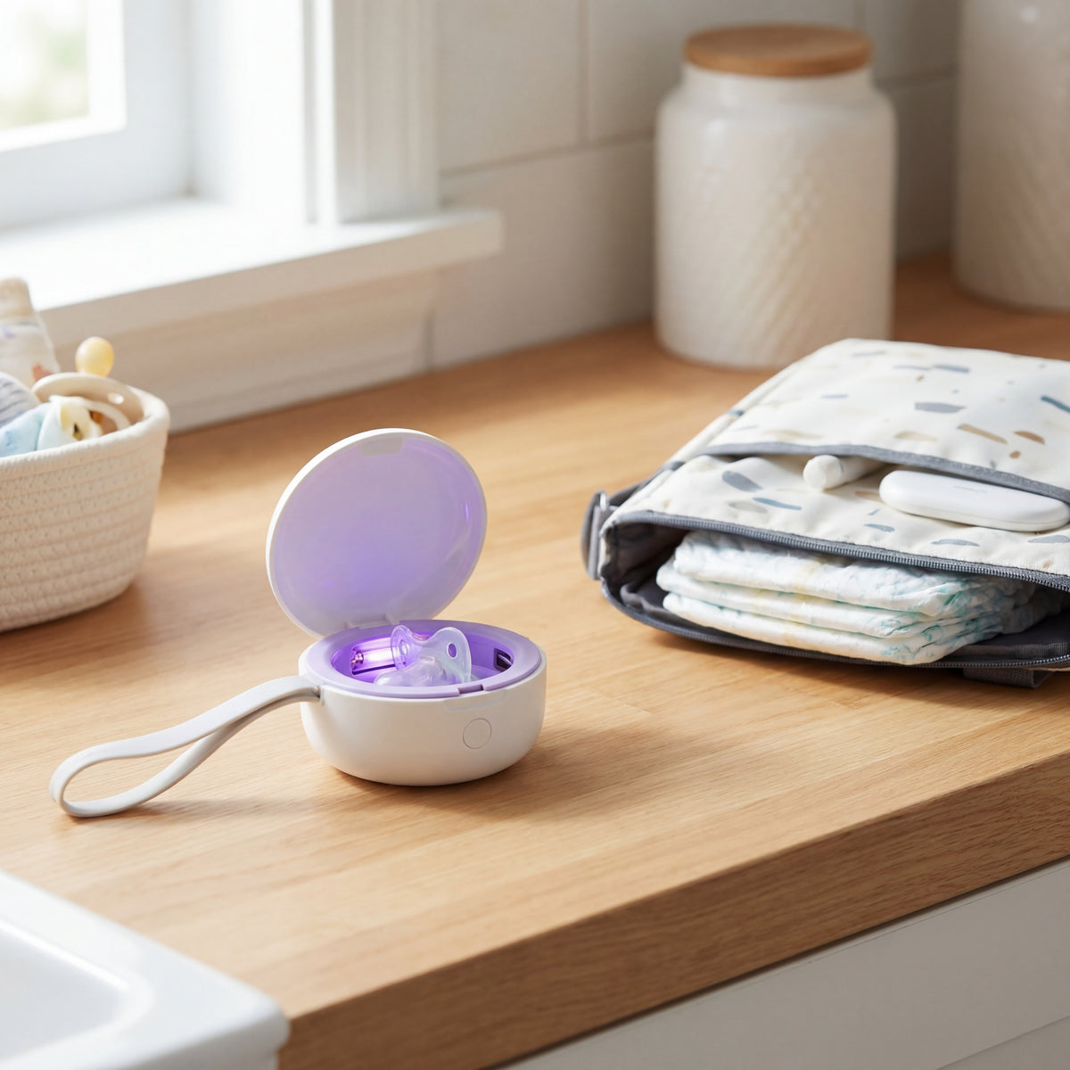 LittleNesti™ Portable UV-C Pacifier Sanitizer